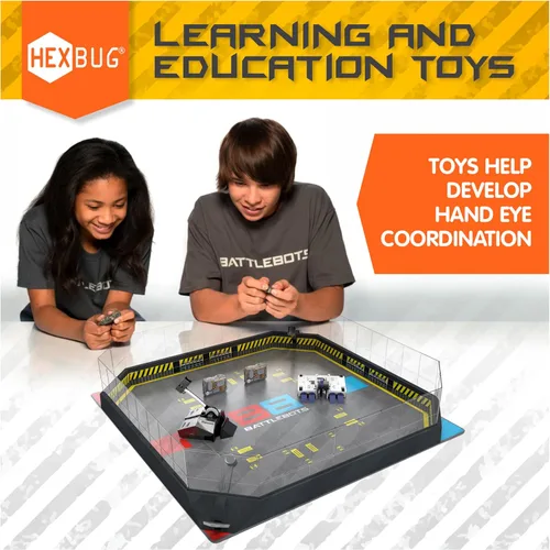 Miniatura 4 de HEXBUG BattleBots Arena Bite Force & Blacksmith, robot de juguete de control remoto para niños con más de 20 piezas, juguetes STEM para niños