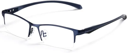 Miniatura 6 de ZanyLen Blue Light Glasses for Men Semi Rimless Rectangular Computer Glasses