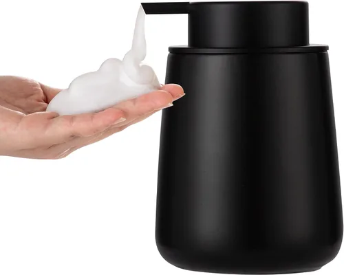 Miniatura 12 de Enra Dispensador de jabón espumoso, dispensador de jabón de espuma moderno de 12 onzas con bomba dorada para baño, cocina con bomba fácil