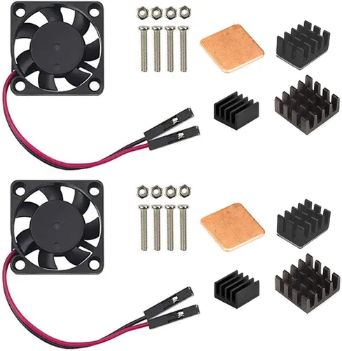 Miniatura 11 de Easycargo Raspberry Pi 4 Kit de ventilador de disipador de calor para refrigeración Raspberry Pi 5 4 3, 3, disipador de calor para ventilador