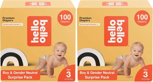 Miniatura 30 de Hello Bello Pañales Premium, Talla 3 (14-24 libras) Paquete Sorpresa para Niñas - 100 Unidades, Hipoalergénicos con Tacto Suave Similar a la Tela