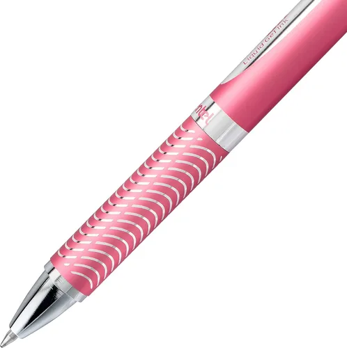 Miniatura 5 de Lapicero de gel líquido Pentel EnerGel de aleación RT premium, Rosado Paquete de 10