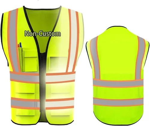 Miniatura 32 de Chaleco de Seguridad de Alta Visibilidad con Alta Reflectividad, Ropa de Trabajo de Seguridad Personalizada con Logotipo, Tiras Reflectantes