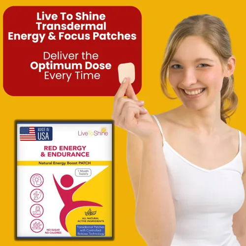 Miniatura 5 de Red Energy & Endurance Patch - Energía natural - Fabricado en Estados Unidos - 30 parches