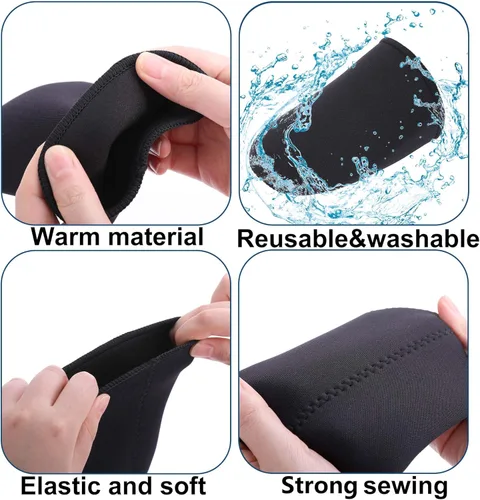 Miniatura 4 de 2 pares de calentadores de dedos de 3 mm de neopreno - Cubiertas de dedos Calentadores de dedos Botas - Calentadores de pies térmicos para dedos
