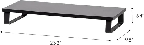 Miniatura 2 de IRIS USA Soporte organizador de monitor de PC moderno multiusos de 1 nivel con patas de metal, elevador ergonómico de escritorio y encimera