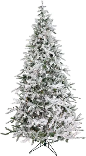 Miniatura 15 de Fraser Hill Farm - Árbol de Navidad preiluminado Mountain Pine de 6.5 pies, con luces inteligentes incandescentes blancas, muy nevado, follaje