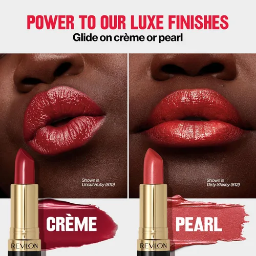 Miniatura 8 de Revlon Super Lustrous Labial con vitamina E y aceite de aguacate, kit de regalo 3 unidades (420 Blushed - Pearl, 205 Champagne on Ice - Pearl)