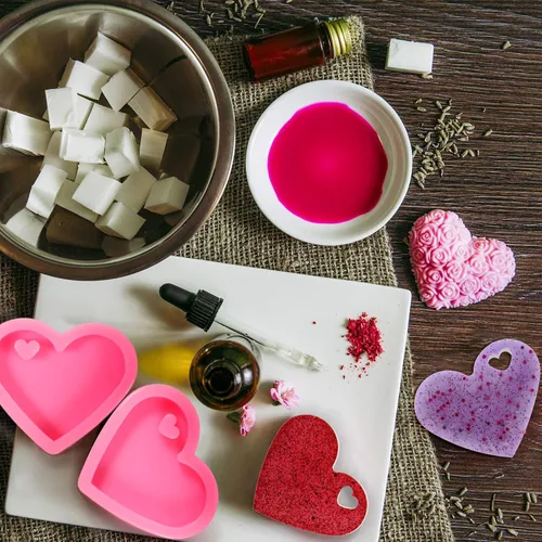 Miniatura 6 de Patelai Juego de 10 moldes de resina de corazón para llavero de resina epoxi para el Día de la Madre, moldes de silicona para fondant, llavero