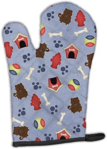 Miniatura 77 de Caroline's Treasures BB2732OVMT Dog House Collection Border Collie - Guante de horno grueso resistente al calor para sartenes calientes y horno