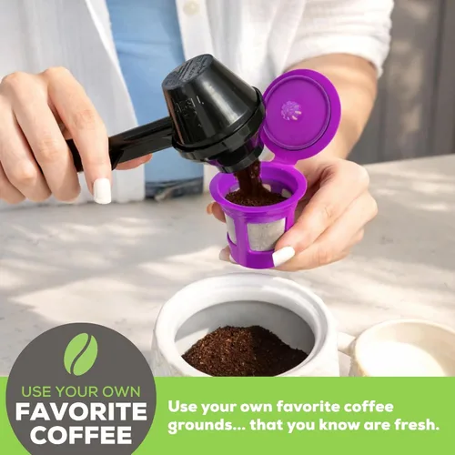Miniatura 2 de Perfect Pod 1-Stream Cafe Save - Filtros de café reutilizables para cápsulas K Cup – Cápsulas de café recargables con filtro de malla integrado