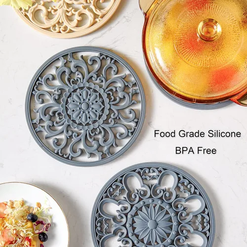 Miniatura 7 de Alfombrilla de silicona extra gruesa para platos calientes, ollas y sartenes calientes, soporte para ollas, almohadilla caliente para proteger tu