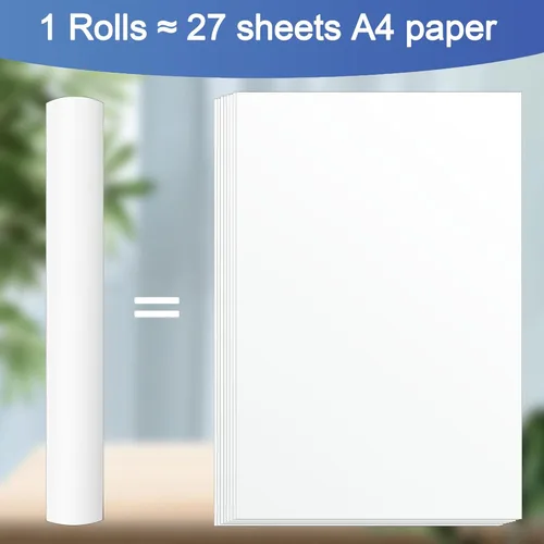 Miniatura 6 de Potanro Papel de impresora térmica A4, papel térmico de secado rápido, 8.3 x 11 pulgadas, térmico para impresora portátil (6 rollos)
