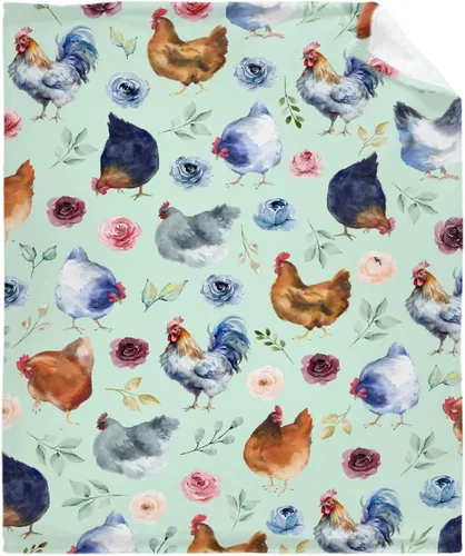 Miniatura 2 de La manta de pollo es súper suave y cálida, la manta de franela ligera es para uso en todas las estaciones, una gran opción para regalos de 40 x 30