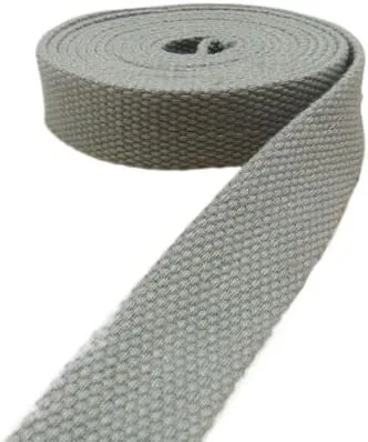 Cinta de lona de algodón para Bolso, 16.4 ft, 1.260 in, Novedad Heavy Cotton Webbing (Color : Gris claro)