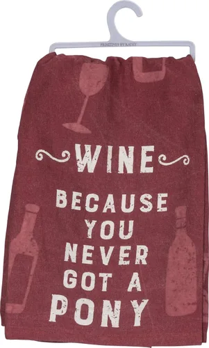 Miniatura 10 de Primitives by Kathy Chalk Art - Toalla para platos, color vino siempre El vino es siempre
