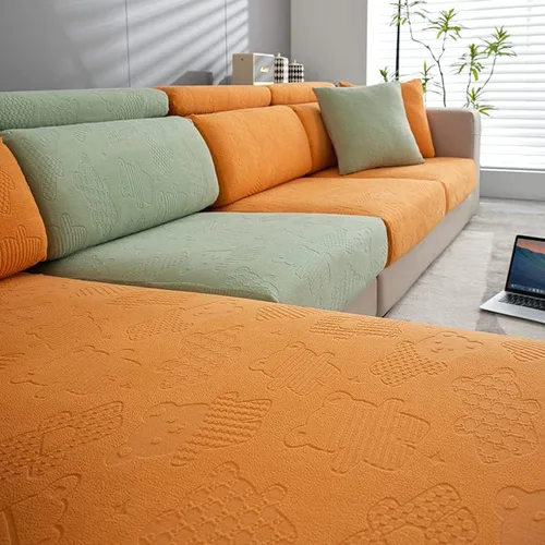 Miniatura 11 de Funda elástica para cojín de asiento de sofá, protector de muebles, funda de repuesto para cojín individual con bandas elásticas, protector