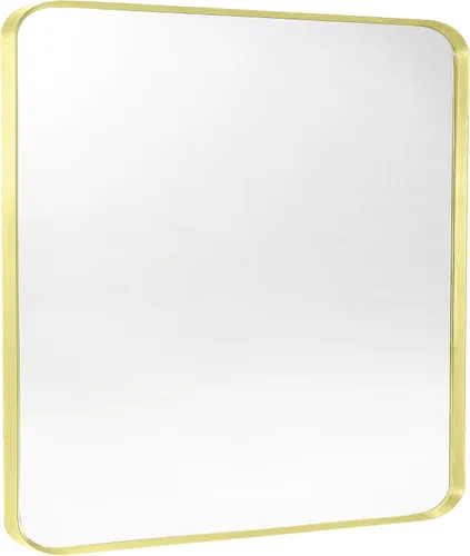 Miniatura 22 de Espejo de montaje en pared para baño, espejo rectangular de tocador rectangular con marco de metal negro cepillado (16 x 20 pulgadas, negro)
