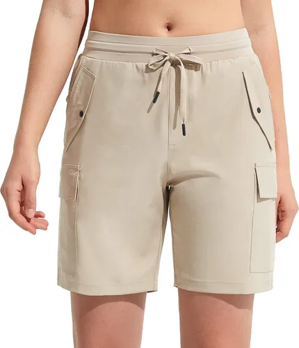 VILIGO Pantalones cortos de senderismo para mujer de 7.5 pulgadas, pantalones cortos tipo cargo de verano, de secado rápido, resistentes al agua,