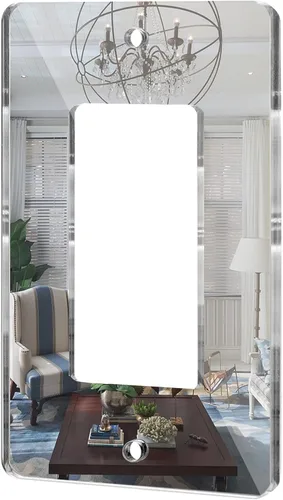 Miniatura 18 de 10 placas para interruptor de luz de espejo, salida de doble orificio de 4.72 x 2.91 pulgadas, cubierta de luz de interruptor, placas de pared