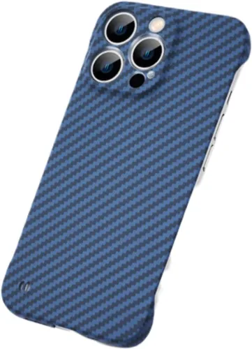 Miniatura 10 de IVY Cubierta sin marco de textura de fibra de carbono para iPhone 14 Pro Max Funda de fibra de carbono - Negro