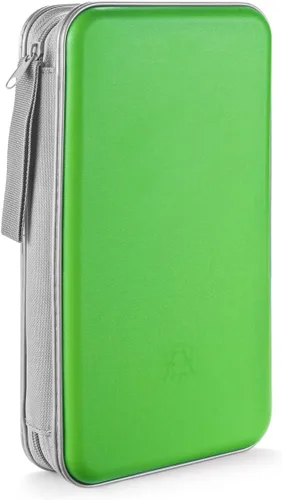 Miniatura 14 de LIOVODE Funda para DVD, estuche portátil para CD de capacidad para 96, organizador de cartera de DVD de plástico duro, organizador para coche CD