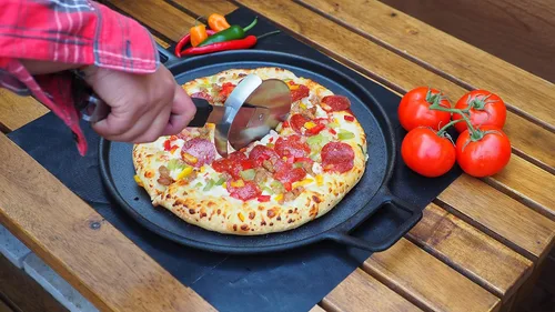 Miniatura 7 de Kit completo de piedra para pizza de hierro fundido (4 unidades)