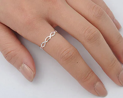 Miniatura 2 de Excelente anillo infinito de plata Eternity, varios