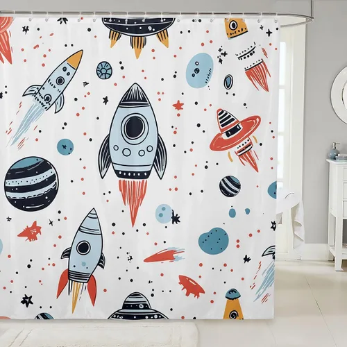 Miniatura 30 de Feelyou Cortina de ducha de fútbol para decoración de baño, básquetbol, deportes, cortina de baño, accesorios de baño, béisbol negro, tela
