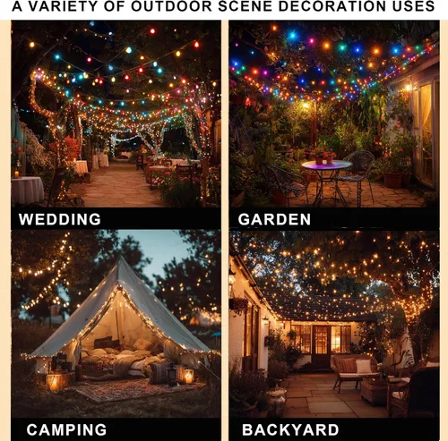 Miniatura 5 de Dazzle Bright Luces de Navidad que cambian de color, 66 pies, 200 LED, blanco cálido y multicolor, impermeable, con control remoto, 11 modos