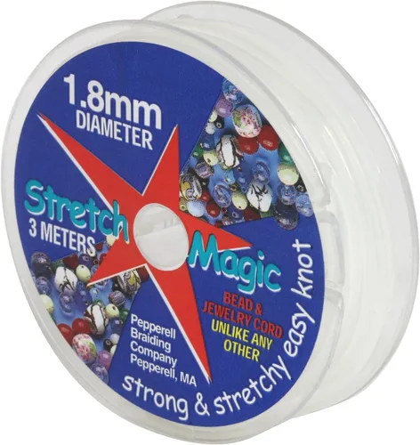 Miniatura 41 de Cordón elástico para cuentas Stretch Magic – Color negro, 0.6mm de diámetro, 100 metros (328 pies) - Fácil de anudar, cuerda fuerte y elástica