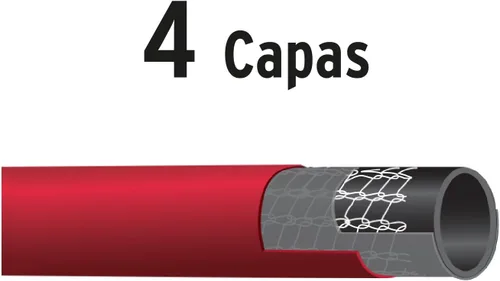 Miniatura 3 de Manguera 1/2 ', cuatro capas súper reforzadas, conexiones metálicas, 65.6 ft