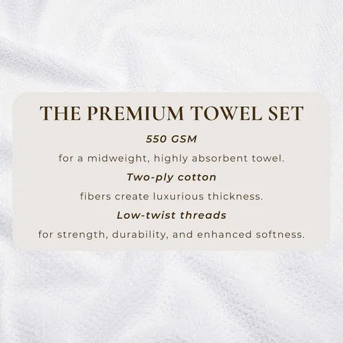 Miniatura 4 de Great Bay Home Toalla de baño blanca – Toalla de baño de gran tamaño 100% algodón de 68 x 35 pulgadas – Absorbente, de secado rápido, toalla de baño