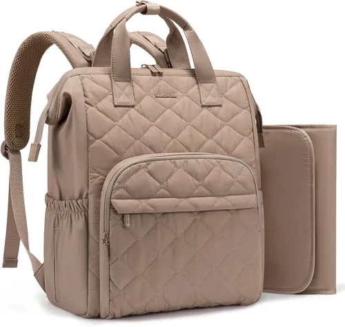 Miniatura 15 de LOVEVOOK Mochila pequeña para pañales, mini bolsa de bebé para niña y niño con cambiador, mochila para pañales para mamá papá con hebillas para Negro