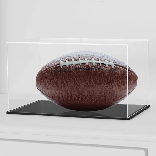 Miniatura 10 de Vitrina para Fútbol Americano con Soporte Elevador, Caja Acrílica para Fútbol Americano de Tamaño Completo, Balonmano, Dodgeball, Almacenamiento