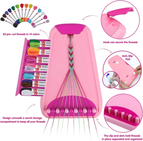 Miniatura 2 de Maynacs Arte y manualidades para niños de 8 a 12 años, kit de fabricación de pulseras de amistad para niñas, kit de fabricación de joyas para niños