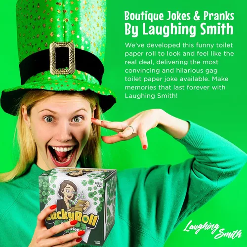 Miniatura 7 de Laughing Smith Papel higiénico novedoso – Lucky Roll de papel higiénico de trébol de cuatro hojas, regalo divertido del día de San Patricio