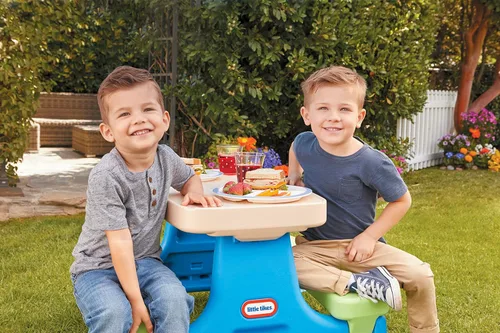 Miniatura 4 de Mesa de picnic con sombrilla Little Tikes, fácil de guardar, na, Multicolor