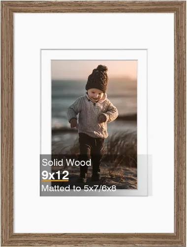 Miniatura 211 de KINLINK 3.5x5 Picture Frame, Ash Black Solid Wood Frame with Plexiglass for Table Top and Wall Mounting, Photo Frame for Horizontal or Vertical
