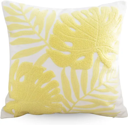 Miniatura 17 de Fundas bordadas decorativas para almohada de 18 x 18 pulgadas. Funda de cojín para sofá, cama, silla, funda de almohada 100% de algodón de 18 x 18