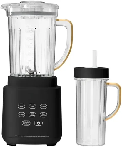 Maravilloso sistema de licuadora PowerExact con motor de 700 W, tarro Tritan de 50 onzas, taza de una sola porción de 20 onzas, tapa antigoteo, 3