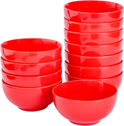 Miniatura 13 de Brew To A Tea BTAT - Juego de 12 cuencos de sopa, 16 onzas, color azul marino, platos de porcelana para sopa, arroz, ensalada, fideos, microondas