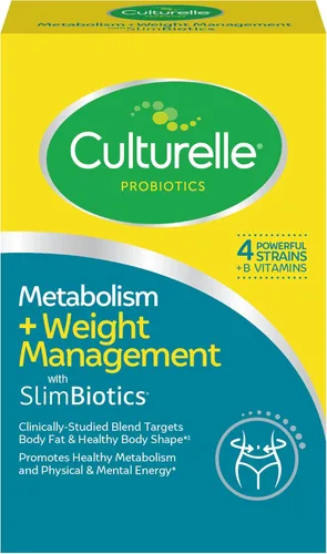 Culturelle Metabolismo + Control de peso con cápsulas probióticas SlimBiotics® – 30 unidades – Ayuda a controlar el peso de manera segura - Promueve
