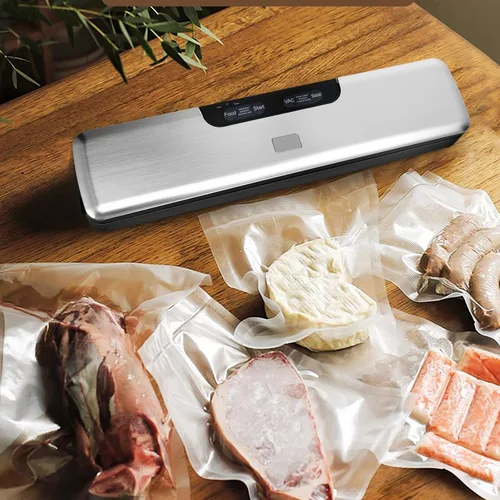Miniatura 7 de Sellador al vacío: Máquina selladora al vacío de ahorro de alimentos, sellador automático de alimentos con un solo toque de 75 kpa, sella en 10-20
