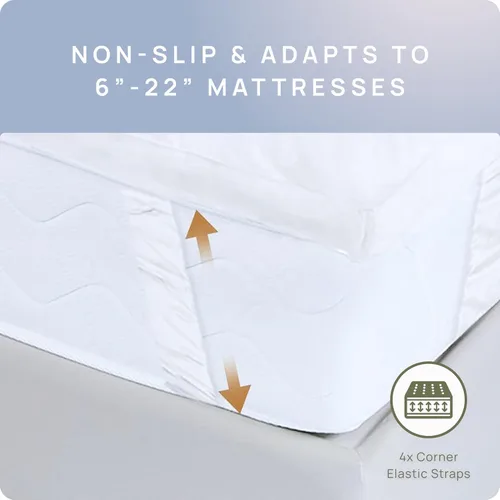 Miniatura 4 de Cubrecolchón de felpa extra grueso Twin XL para dormitorio universitario, suave y refrescante con superficie acolchada (Pillow Top) para aliviar
