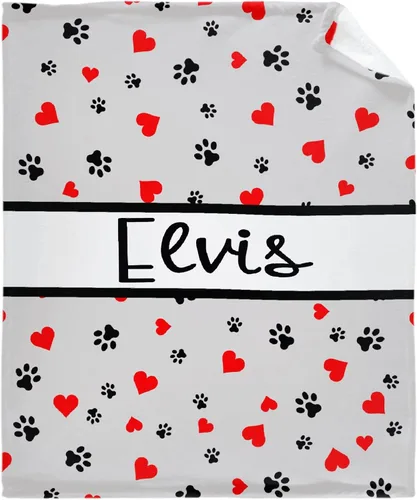Miniatura 14 de Manta personalizada para perro, impresión de pata personalizada, regalo súper suave para mascotas, 30 x 40 pulgadas, tamaño pequeño y mascota