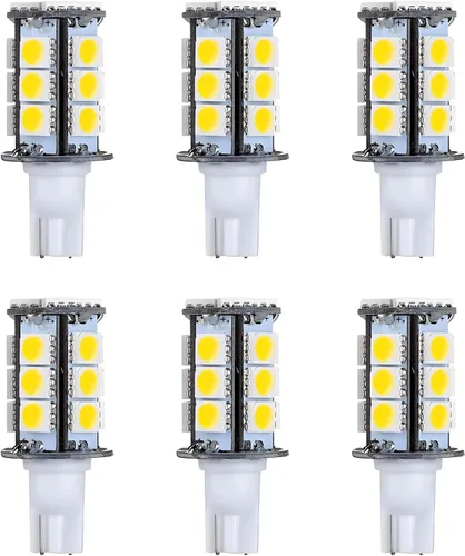 Bombillas LED T5 T10 con base de cuña de alto brillo, 12 VAC/CC, 3 W, color blanco frío, 6000 K, para iluminación de paisaje al aire libre,
