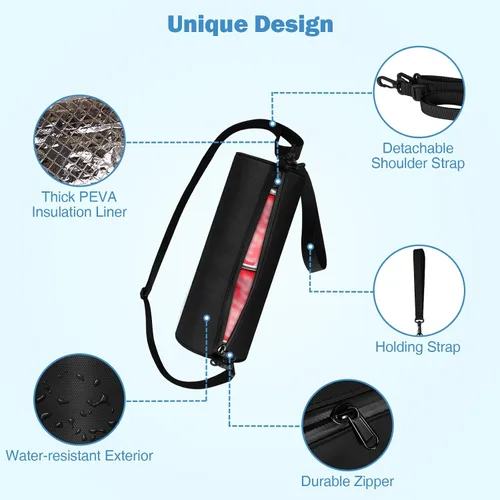 Miniatura 3 de KENOBE Paquete de 2 bolsas de golf aisladas con correas para el hombro, estuche portátil para campamento, impermeable, suave, compacta, para cerveza