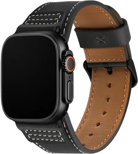 Wristitani Correas de cuero compatibles con Apple Watch de 1.929 in, 1.811 in, 1.772 in, 1.732 in, 1.654 in, 1.614 in, 1.575 in, para hombres,