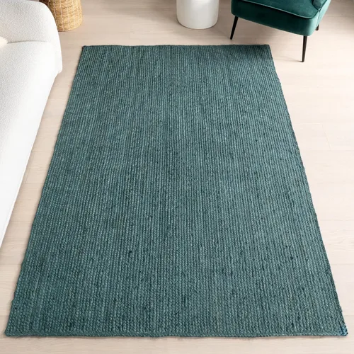 Miniatura 30 de nuLOOM 8x10 Rigo Alfombra de yute tejida a mano, color blanco hueso, diseño rústico de granja, fibra natural, para dormitorio, sala de estar